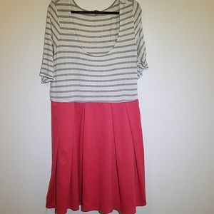 Modcloth striped and coral dress